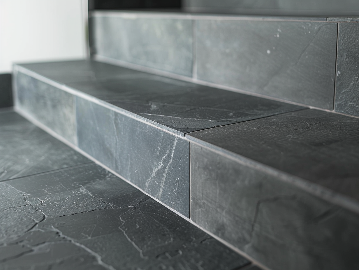 Bullnose — Slate stair treads — Gowerton