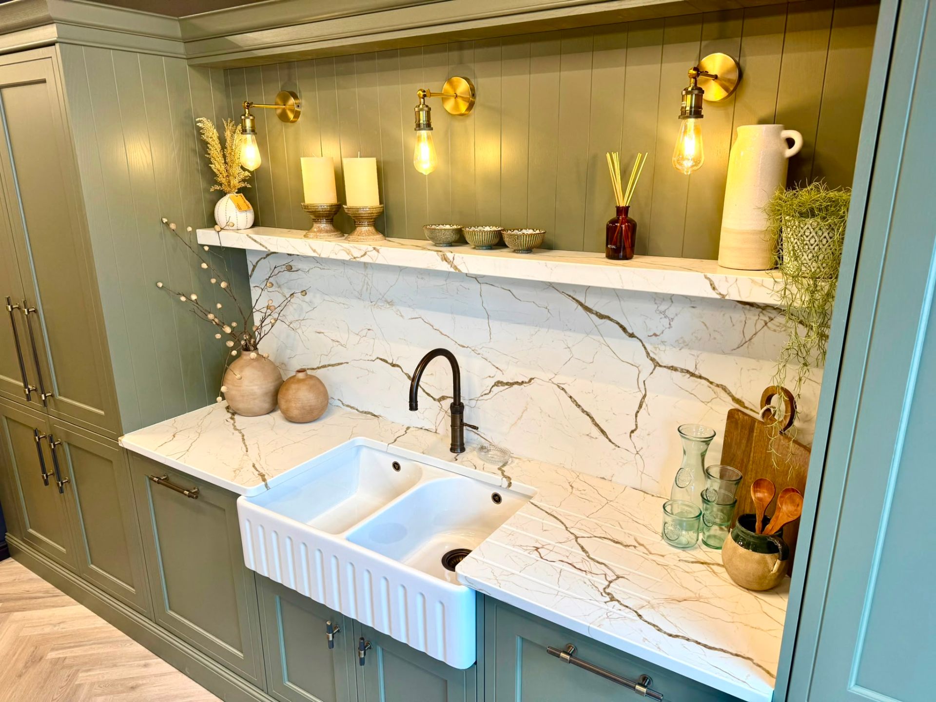 Samurai Quartz kitchen worktop installed in Porthcawl — Samurai Quartz sink run in Porthcawl