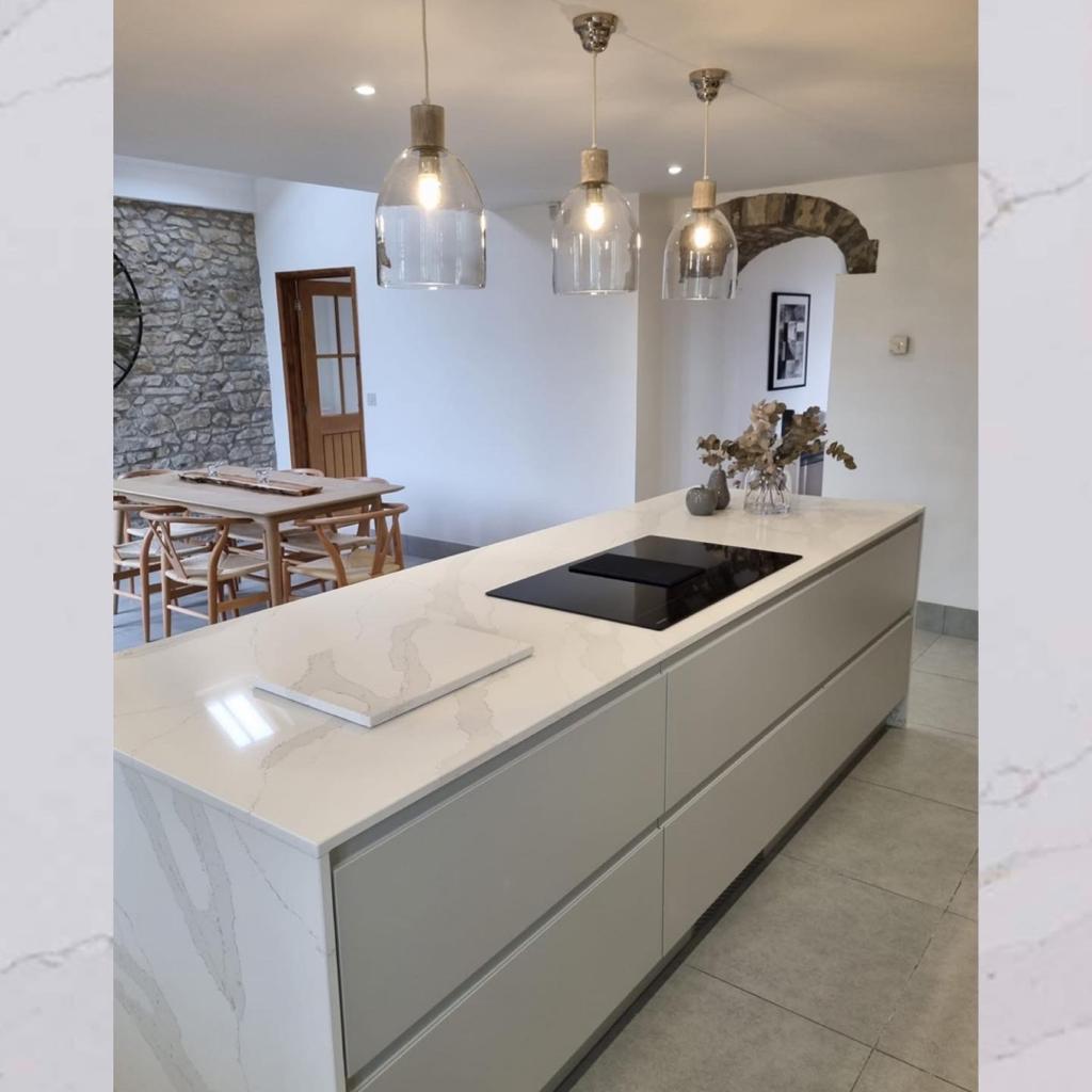 Kashmir White Granite granite kitchen worktop — Gowerton
