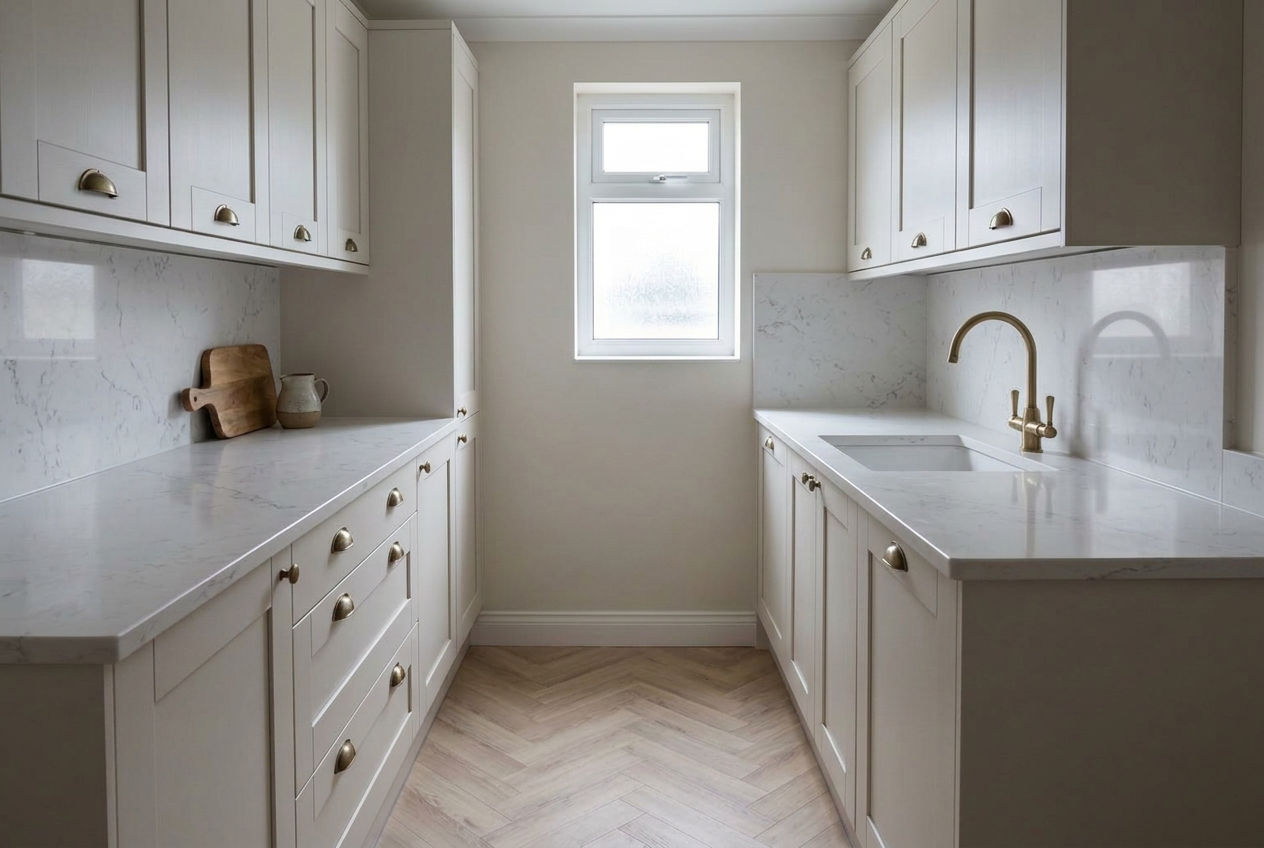 After — Calacatta Blanco Quartz in Uplands, Swansea