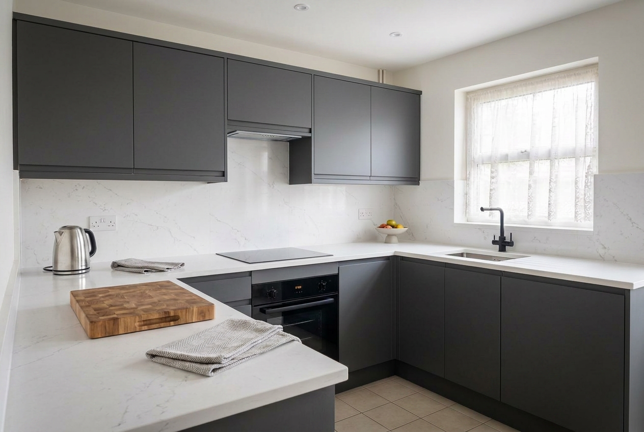 After — Bianco Statuario Quartz in Llanishen, Cardiff