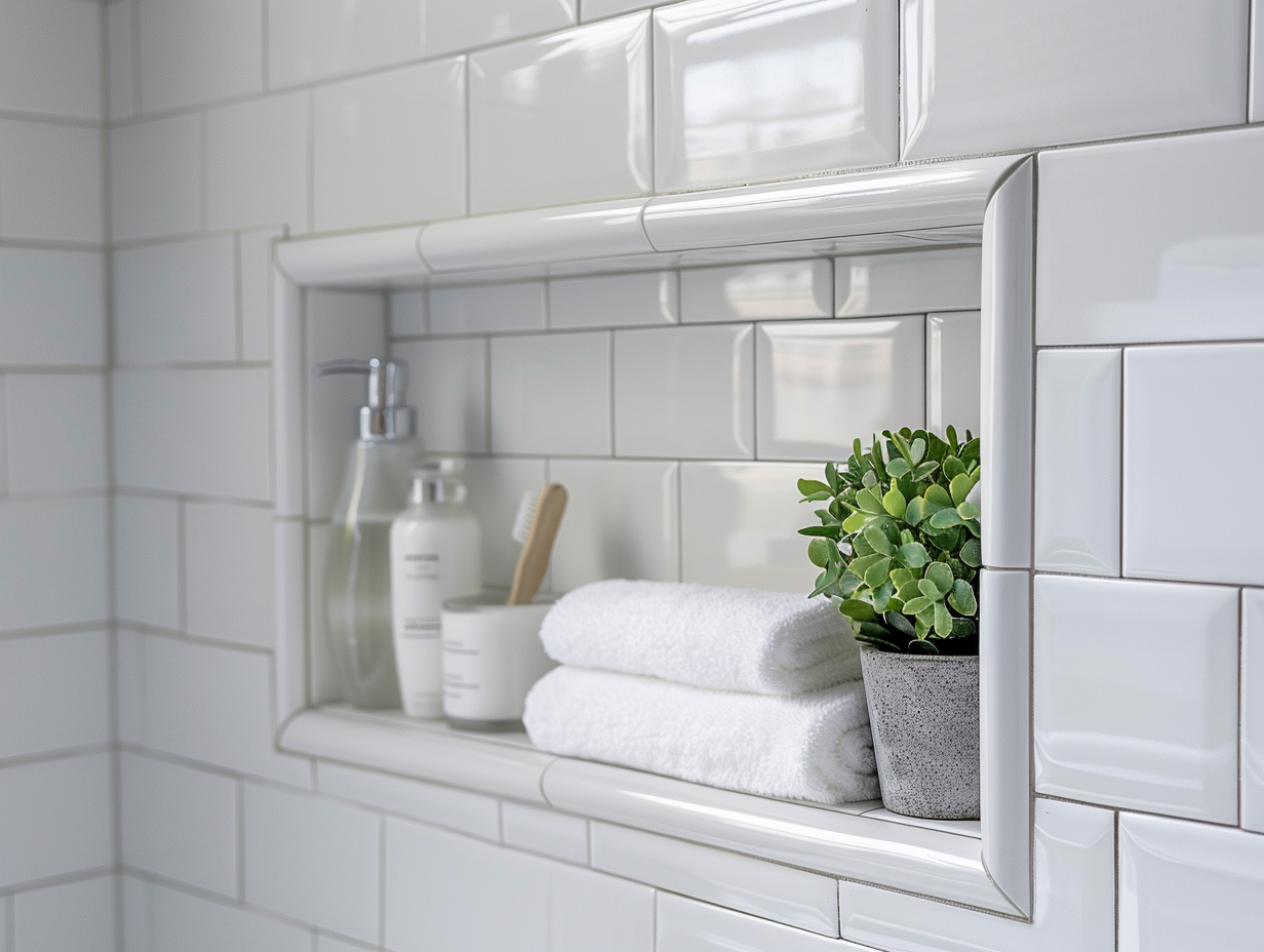 Bullnose — Bathroom niche & shelf trim — Cardiff